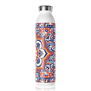 Sleek Slim Water Bottle Geometric Design Stainless Steel - Dipaliz - Bottles