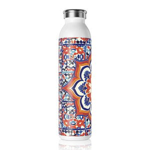 Sleek Slim Water Bottle Geometric Design Stainless Steel - Dipaliz - Bottles