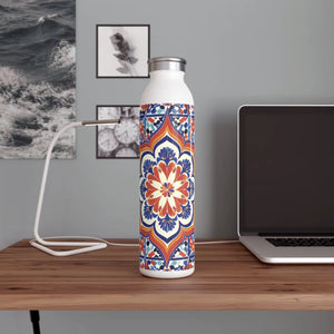 Sleek Slim Water Bottle Geometric Design Stainless Steel - Dipaliz - Bottles
