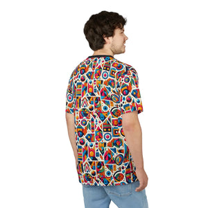 Vibrant Geometric Pattern Unisex Tee - Microfiber Knit - Dipaliz - T-shirts