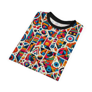 Vibrant Geometric Pattern Unisex Tee - Microfiber Knit - Dipaliz - T-shirts