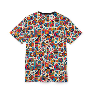 Vibrant Geometric Pattern Unisex Tee - Microfiber Knit - Dipaliz - T-shirts