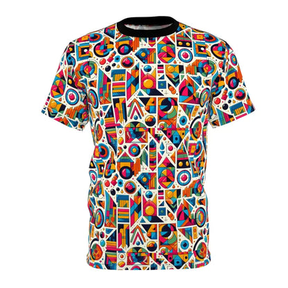 Unleash Style with Vibrant Geometric Pattern Unisex Tee - T-shirts