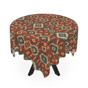 Vibrant Geometric Tablecloth - Boho Chic Style Easy Care - Dipaliz - one Size / White - Tablecloths