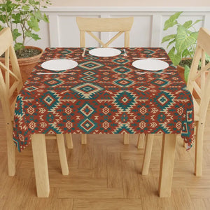 Vibrant Geometric Tablecloth - Boho Chic Style Easy Care - Dipaliz - one Size / White - Tablecloths