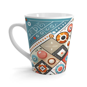 Vibrant Geometrical Latte Mug - Durable Ceramic - Dipaliz - Mugs
