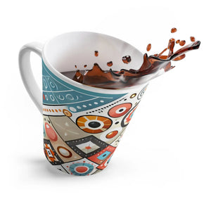 Vibrant Geometrical Latte Mug - Durable Ceramic - Dipaliz - Mugs