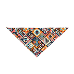 Geometric Pet Bandana Collar - Vibrant Polyester Print - Dipaliz - Apparel