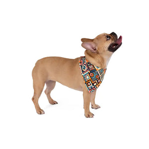Geometric Pet Bandana Collar - Vibrant Polyester Print - Dipaliz - Apparel