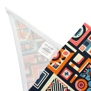 Geometric Pet Bandana Collar - Vibrant Polyester Print - Dipaliz - Apparel