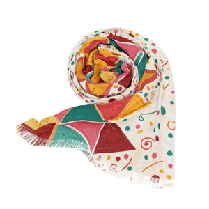 Vibrant Geometrical Scarves - Seamless Construction - Dipaliz - & Shawls