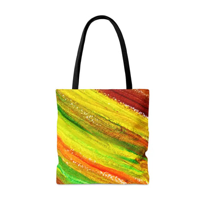 Bold Style: Green Red Abstract Tote Bag Sensation - Bags