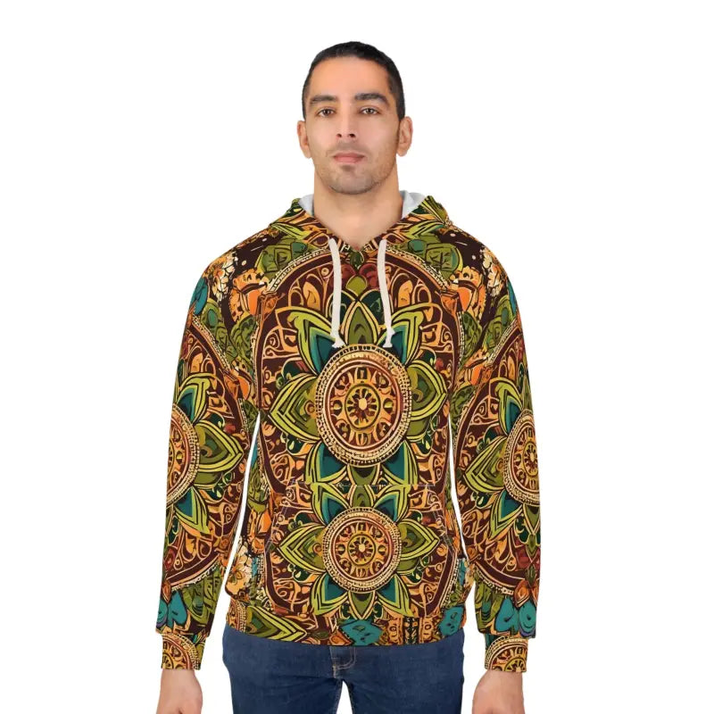 Colorful Indian Pattern Pullover Hoodie Vibes - All Over Prints