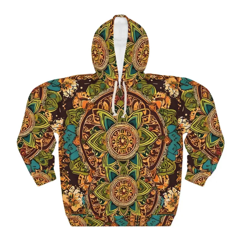 Colorful Indian Pattern Pullover Hoodie Vibes - All Over Prints