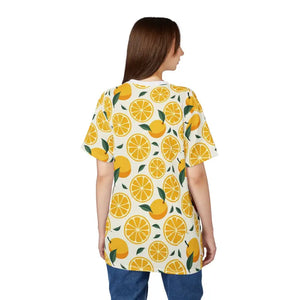 Vibrant Lemon Print Tee - Citrus Summer Style - Dipaliz - T-shirts