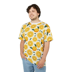 Vibrant Lemon Print Tee - Citrus Summer Style - Dipaliz - T-shirts