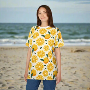Vibrant Lemon Print Tee - Citrus Summer Style - Dipaliz - T-shirts