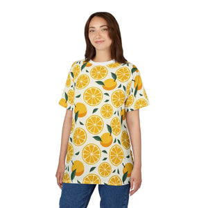 Vibrant Lemon Print Tee - Citrus Summer Style - Dipaliz - White Stitching / 4 Oz. / s - T-shirts