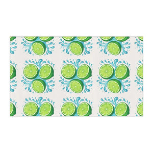 Premium Vibrant Lime Tea Towels - Slice Design Kitchen Helpers - Dipaliz