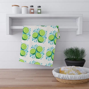 Premium Vibrant Lime Tea Towels - Slice Design Kitchen Helpers - Dipaliz