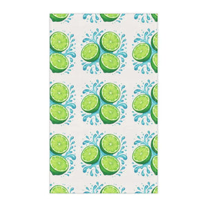 Premium Vibrant Lime Tea Towels - Slice Design Kitchen Helpers - Dipaliz - Polyester / 18’’ × 30’’
