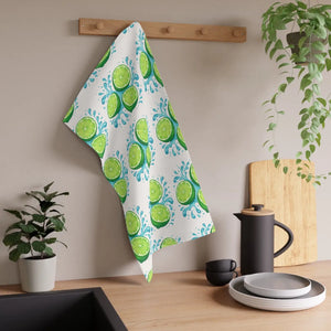 Vibrant Lime Slice Tea Towels – Cotton or Poly - Dipaliz - Kitchen