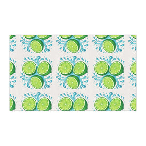 Vibrant Lime Slice Tea Towels – Cotton or Poly - Dipaliz - Kitchen