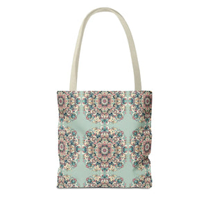 Vibrant Mandala Tote Bag - Sturdy Black Cotton Handles - Dipaliz - Bags