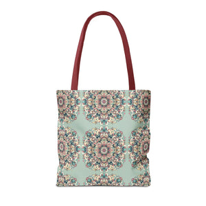 Vibrant Mandala Tote Bag - Sturdy Black Cotton Handles - Dipaliz - Bags