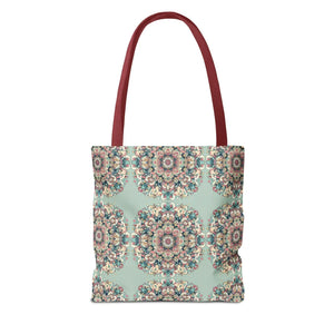 Vibrant Mandala Tote Bag - Sturdy Black Cotton Handles - Dipaliz - Bags