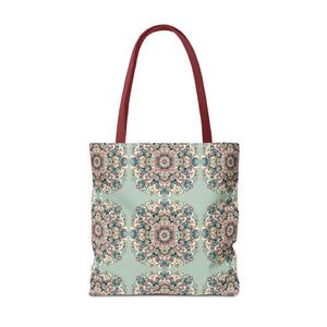 Vibrant Mandala Tote Bag - Sturdy Black Cotton Handles - Dipaliz - Bags