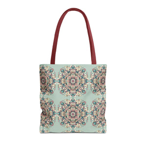 Vibrant Mandala Tote Bag - Sturdy Black Cotton Handles - Dipaliz - Bags
