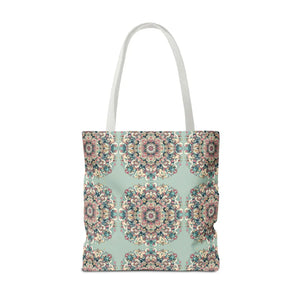 Vibrant Mandala Tote Bag - Sturdy Black Cotton Handles - Dipaliz - Bags