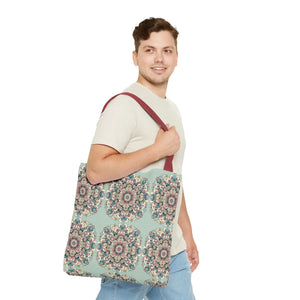Vibrant Mandala Tote Bag - Sturdy Black Cotton Handles - Dipaliz - Bags