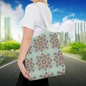Vibrant Mandala Tote Bag - Sturdy Black Cotton Handles - Dipaliz - Bags