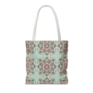 Vibrant Mandala Tote Bag - Sturdy Black Cotton Handles - Dipaliz - Bags