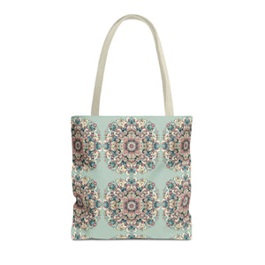 Vibrant Mandala Tote Bag - Sturdy Black Cotton Handles - Dipaliz - Bags