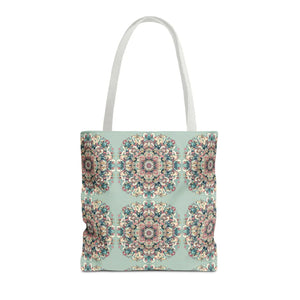 Vibrant Mandala Tote Bag - Sturdy Black Cotton Handles - Dipaliz - Bags