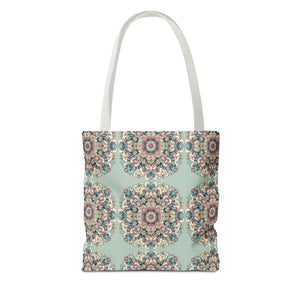 Vibrant Mandala Tote Bag - Sturdy Black Cotton Handles - Dipaliz - Bags