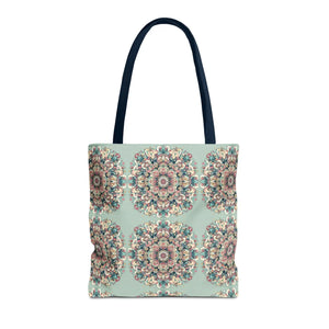Vibrant Mandala Tote Bag - Sturdy Black Cotton Handles - Dipaliz - Bags