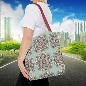 Vibrant Mandala Tote Bag - Sturdy Black Cotton Handles - Dipaliz - Bags