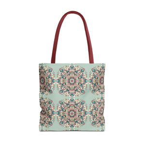 Vibrant Mandala Tote Bag - Sturdy Black Cotton Handles - Dipaliz - Bags