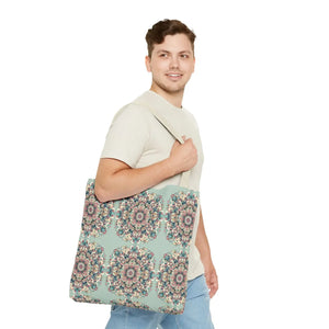 Vibrant Mandala Tote Bag - Sturdy Black Cotton Handles - Dipaliz - Bags