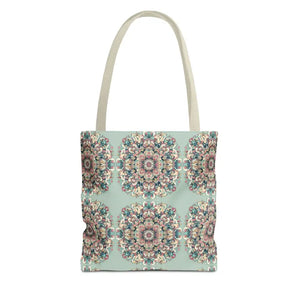 Stylish Mandala Tote Bag with Sturdy Black Cotton Handles - Dipaliz - 13’’ × / Beige - Bags
