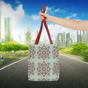 Stylish Mandala Tote Bag with Sturdy Black Cotton Handles - Dipaliz - Bags