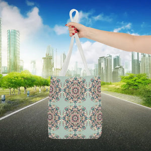 Stylish Mandala Tote Bag with Sturdy Black Cotton Handles - Dipaliz - Bags