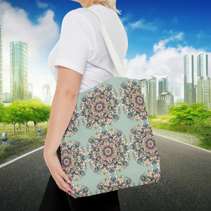 Stylish Mandala Tote Bag with Sturdy Black Cotton Handles - Dipaliz - Bags