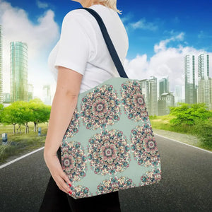 Stylish Mandala Tote Bag with Sturdy Black Cotton Handles - Dipaliz - Bags