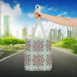 Stylish Mandala Tote Bag with Sturdy Black Cotton Handles - Dipaliz - Bags