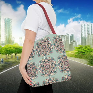 Stylish Mandala Tote Bag with Sturdy Black Cotton Handles - Dipaliz - Bags